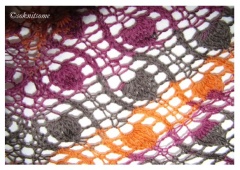 shawl close-up hearts in mesh