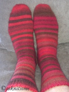Red striped socks