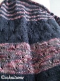 close-up of colours - black and purple shawl