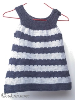 grey striped baby dress